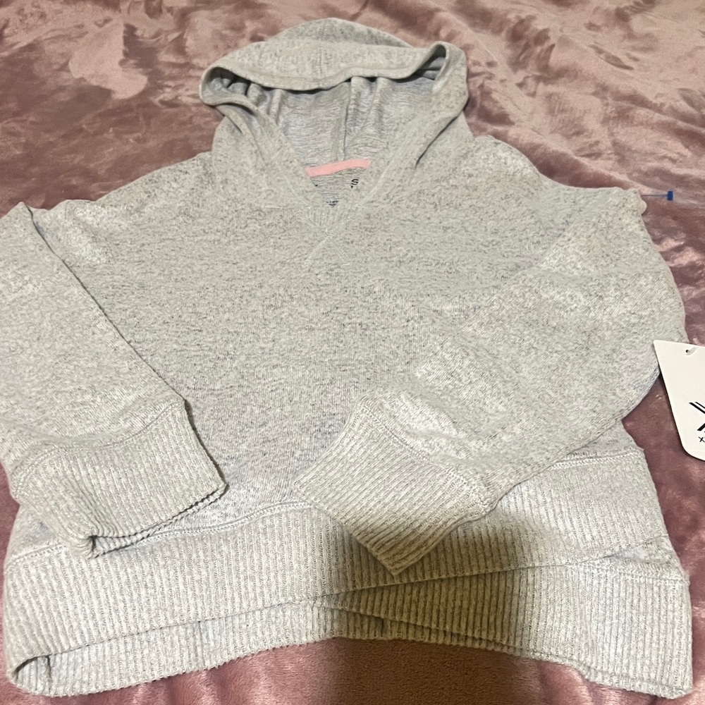 Cozy Gray little girls size 7/8 Hoodie Sweater